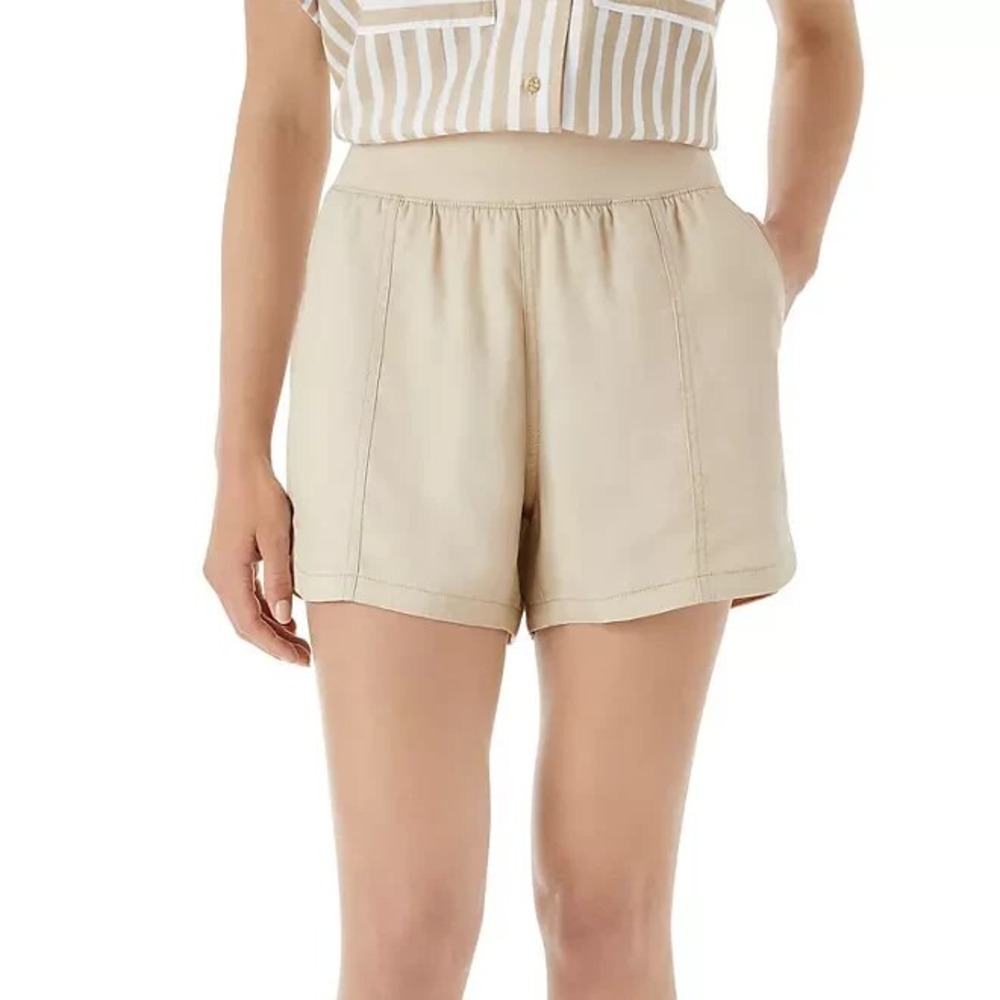 Member's Mark Womens Tencel Relaxed Fit Shorts Cream Ivory XXL